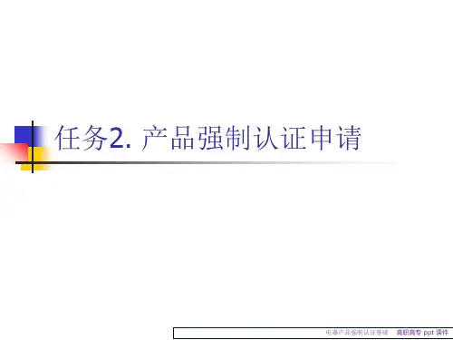 电器产品强制认证基础课件-20页文档资料