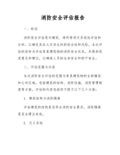 消防安全评估报告
