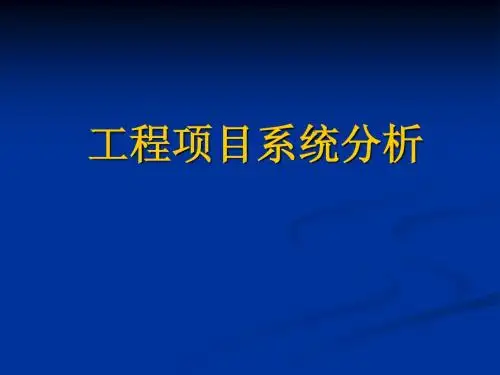 工程项目系统分析