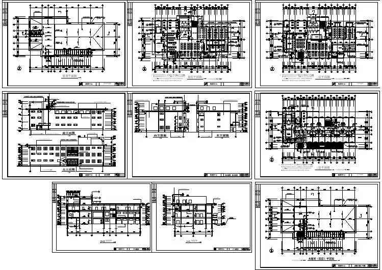 洗浴中心全套建施工设计CAD图