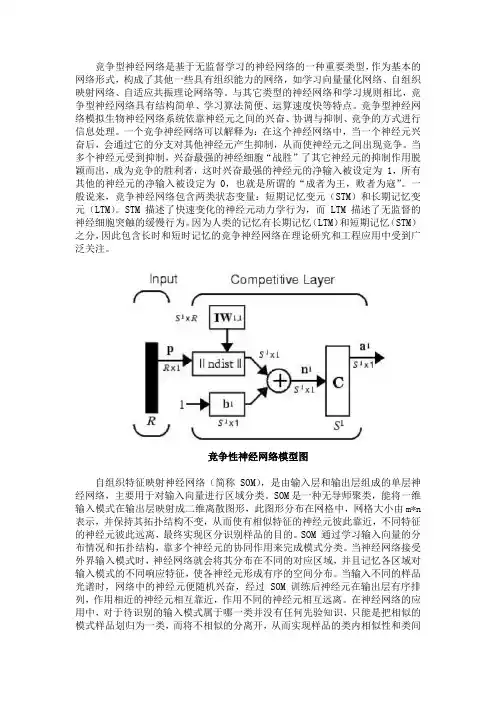 竞争型神经网络与自组织神经网络