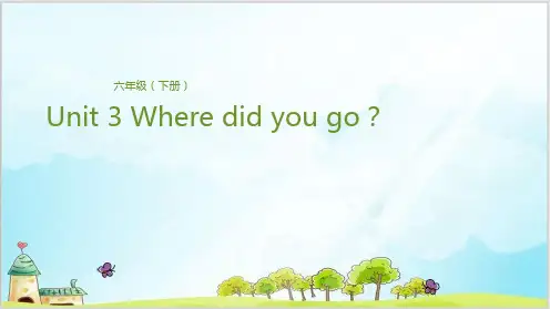 六年级下册英语精品ppt-Unit 3 Where did you go？Lesson 3 讲讲你的