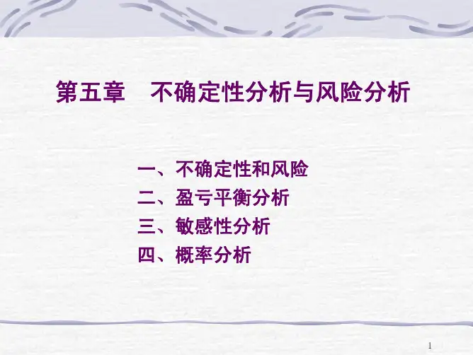 不确定性分析与风险分析