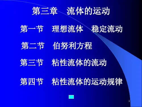 第三章 流体的运动(幻)