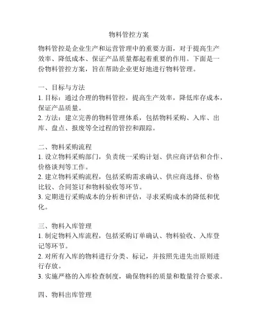物料管控方案