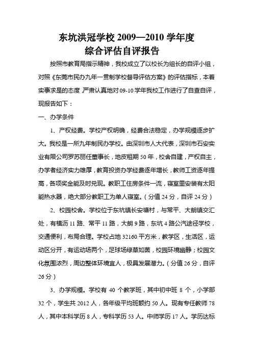 年度自评报告