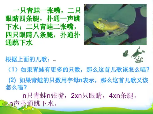 浙教版七年级数学上册4.1《用字母表示数》 课件