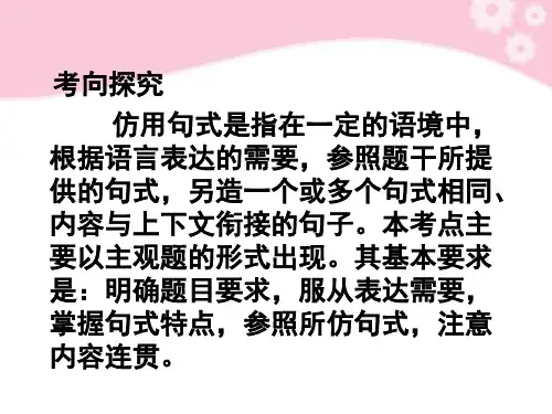 仿写句子解题技巧ppt课件