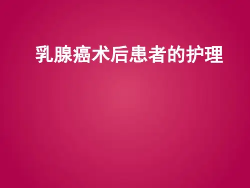 乳腺癌术后患者的护理  ppt课件