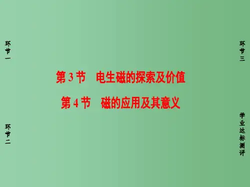 高中物理第2章磁及其应用第3节电生磁的探索及价值第4节磁的应用及其意义课件鲁科版