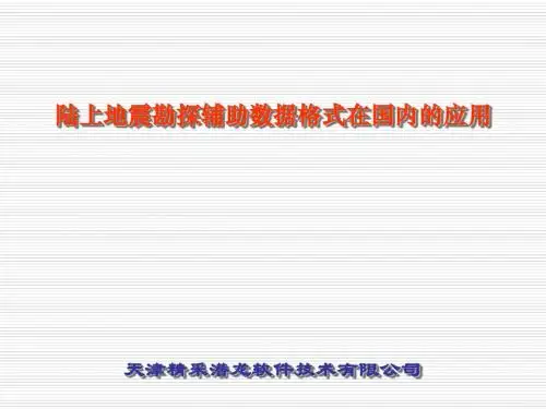 地震勘探辅助数据格式在国内的应用