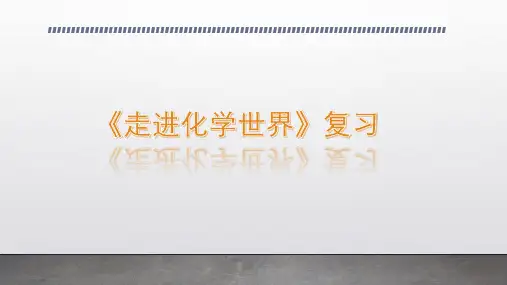 人教版九年级上册 第一单元 《走进化学世界》复习(共21张PPT)