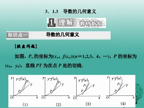 高中数学3.1.3导数的几何意义课件新人教A版选修1-1