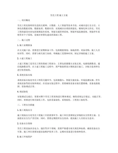 雪亮工程 施工方案
