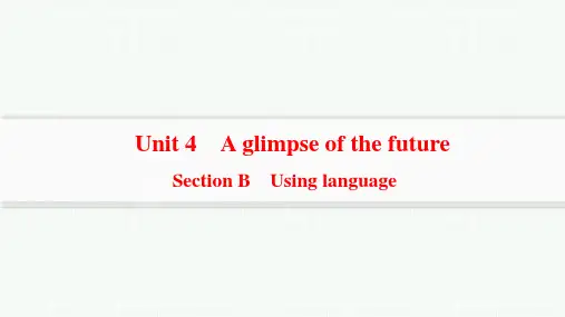 外研版高中英语选择性必修第三册Unit4 Section B Using language课件