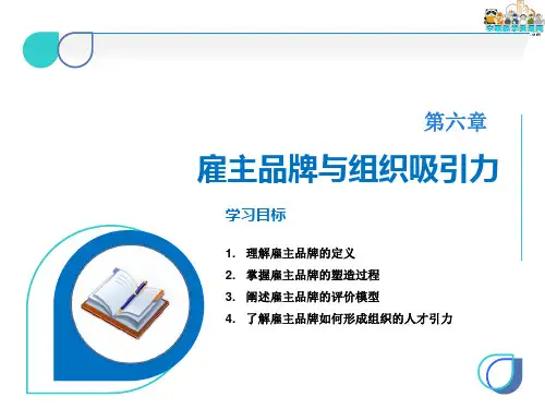 中职教育-人力资源战略与规划(高教版)课件：第六章 雇主品牌与组织吸引力.ppt