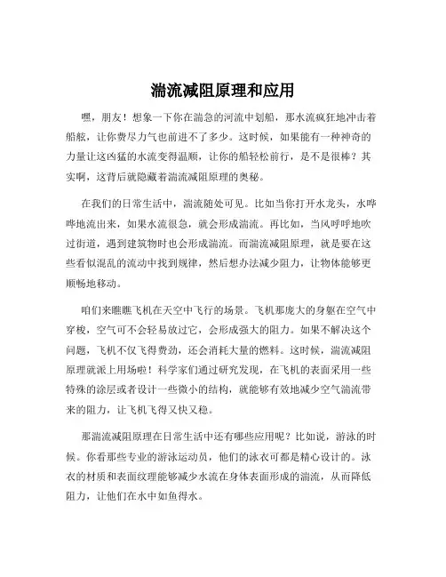 湍流减阻原理和应用