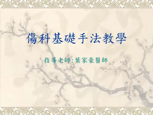伤科基础手法教学
