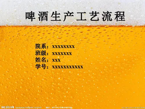 啤酒生产工艺流程生物设备工程