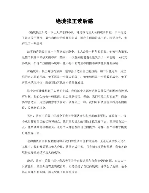 绝境狼王读后感