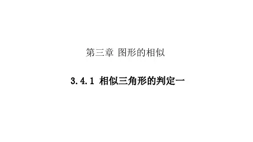 341相似三角形的判定课件-湘教版九年级数学上册