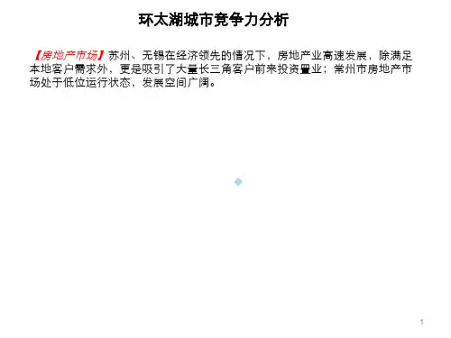 常州远洋地产西太湖项目可研定位报告2