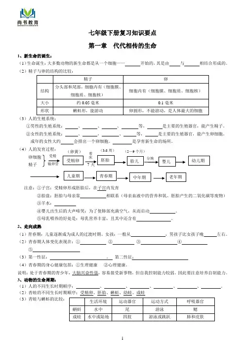 浙教版七年级下知识点(学生版)