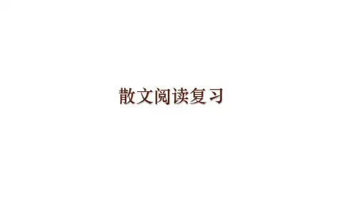 高考复习散文专题 (课件25张)