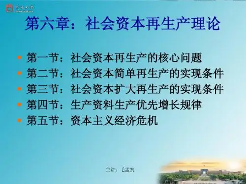 第六章：社会资本再生产理论