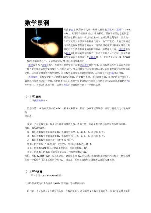 数学黑洞