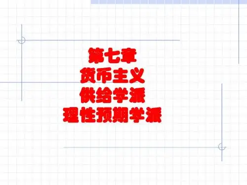 chaper7-货币主义、供给学派和理性预期学派