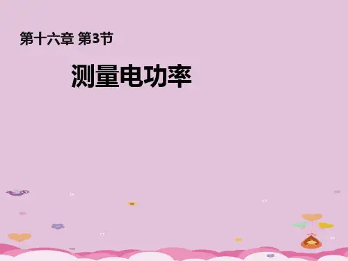 沪科版物理九年级全一册 16.3 测量电功率 课件 优质课件PPT