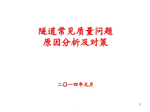 隧道质量问题原因分析及PPT课件