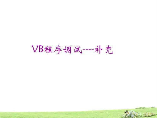 VB调试