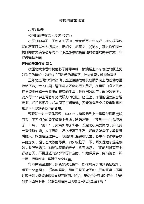 校园的故事作文