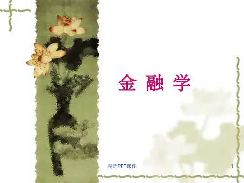 第1章 金融体系的构成PPT课件