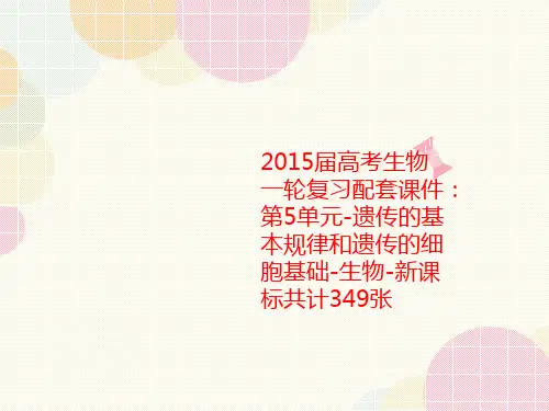 2015届高考生物一轮复习配套课讲义件：第5单元-遗传的基本规律和遗传的细胞基础-生物-新课标共计3