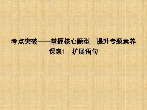 2018届高考语文扩展语句、压缩语段专题复习(通用版)(2)优秀PPT课件