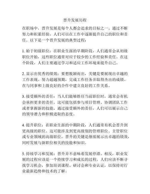晋升发展历程