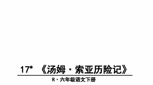 人教版六年级语文下册17-《汤姆·索亚历险记》