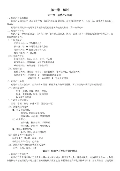 房地产开发经营与管理