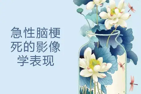 急性脑梗死的影像学表现