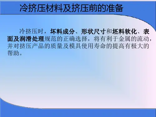 冷挤压材料及挤压前准备-精选文档