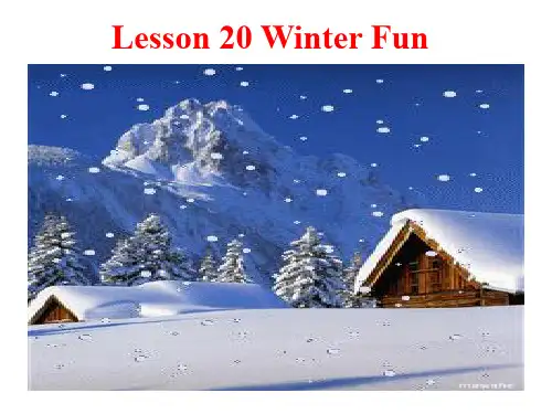 2020冀教版(三起)六上《lesson 20 Winter Fun》ppt课件1