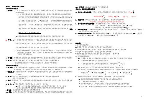 (完整word版)高中力学中的物理学史及习题