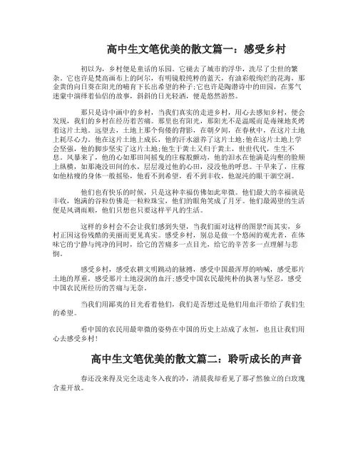 高中生文笔优美的散文