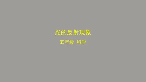 教科版小学科学五年级上册科学光的反射现象-PPT