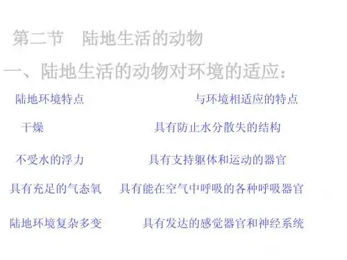 陆地生活的动物PPT课件