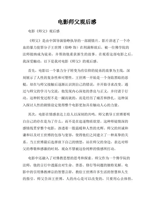 电影师父观后感