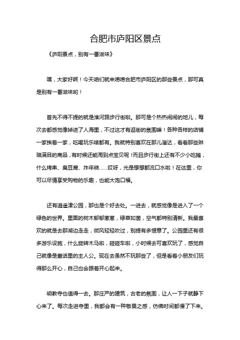 合肥市庐阳区景点